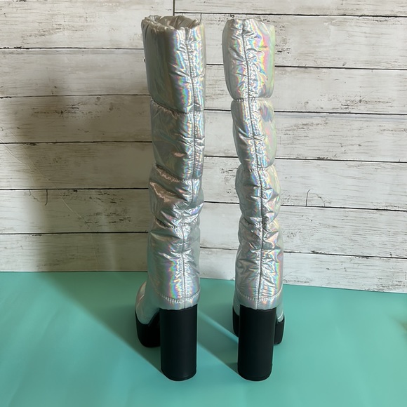 Sun Gurg Quilted Platform High Heel Boots - Picture 4 of 9